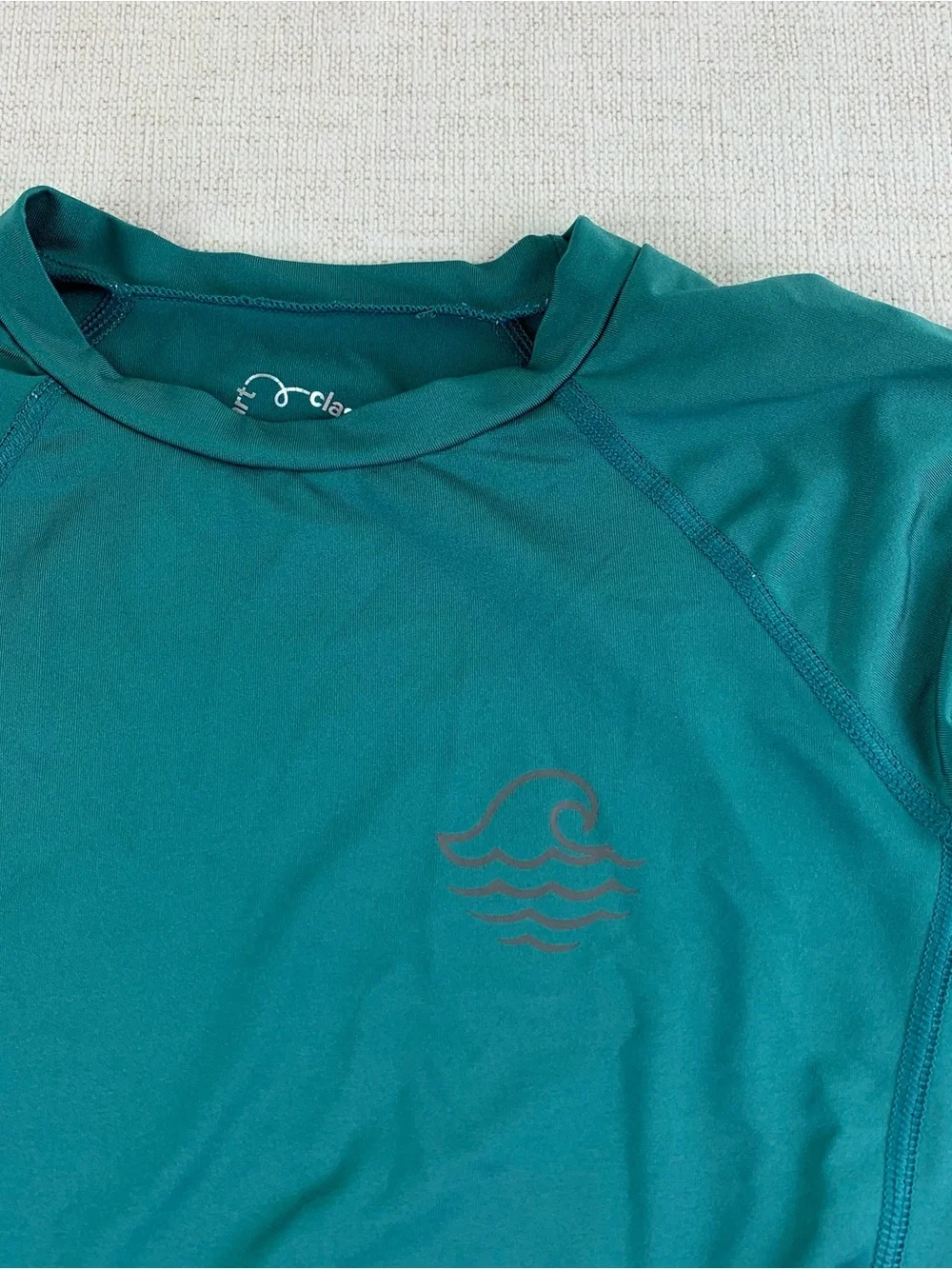 Lot of 2 boy Art class Rash Guard Swim Shirt - long sleeve orange green size L